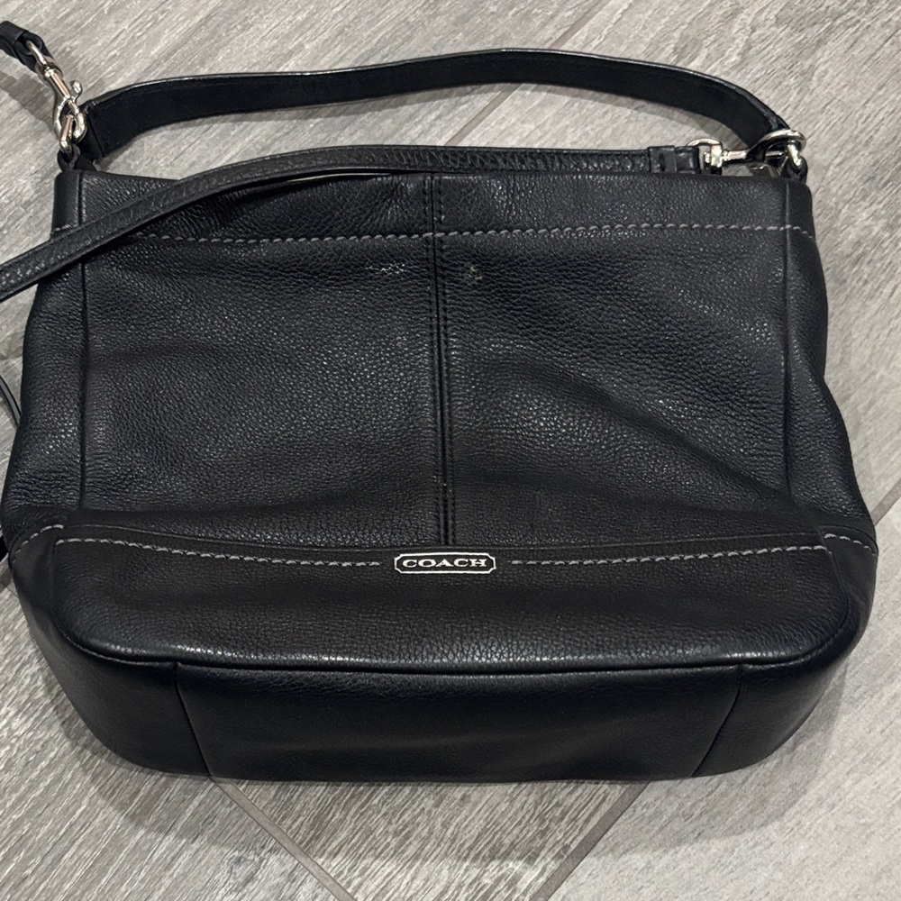 Coach Black Leather cross body or shoulder Bag